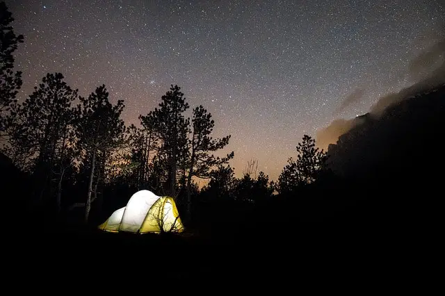 hiking at night