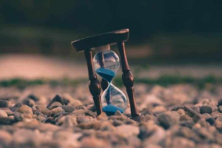 sand clock in a desert