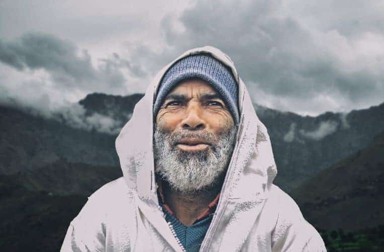 old man in the mountains