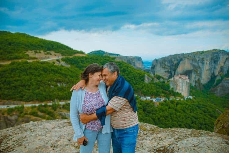 old couple hiking