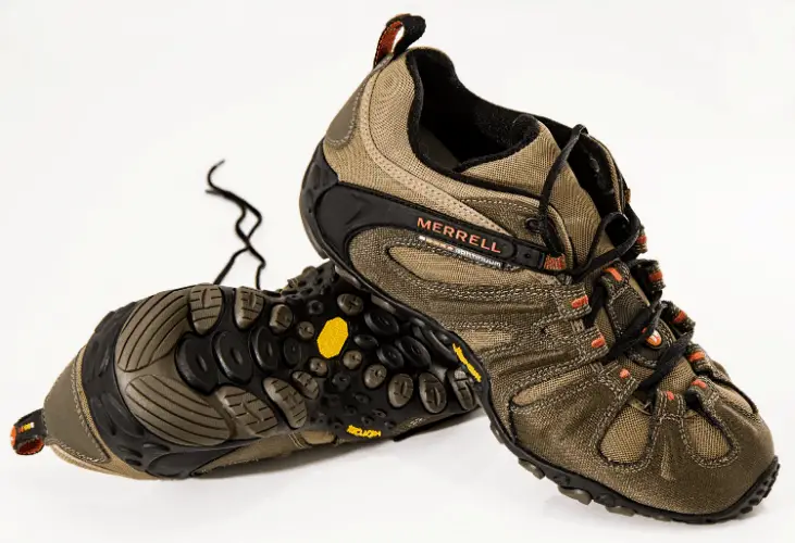 a pair of merrell boots