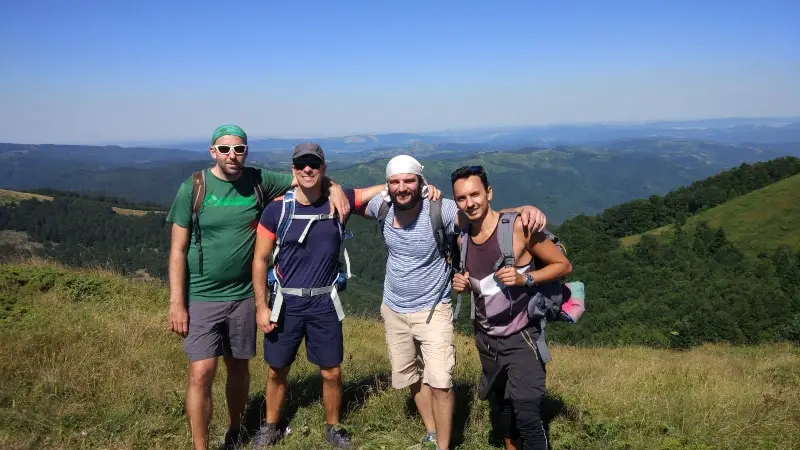 backpacking in Bulgaria with friends