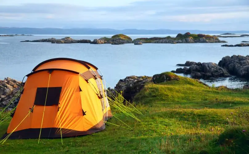 camping near the ocean