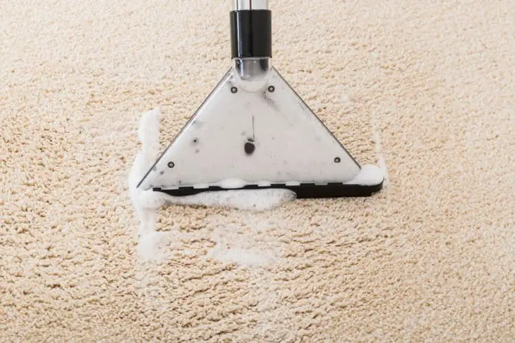 a vacuum cleaner over a carpet