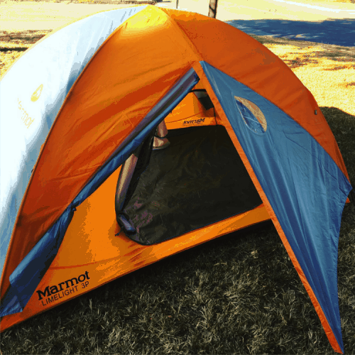 bedroom pod of a camping tent