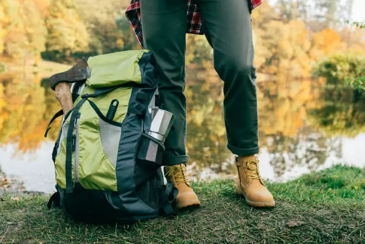 compression straps on a backpack