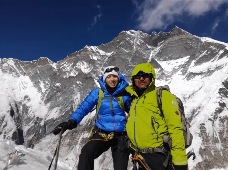 two hikers mountaineering