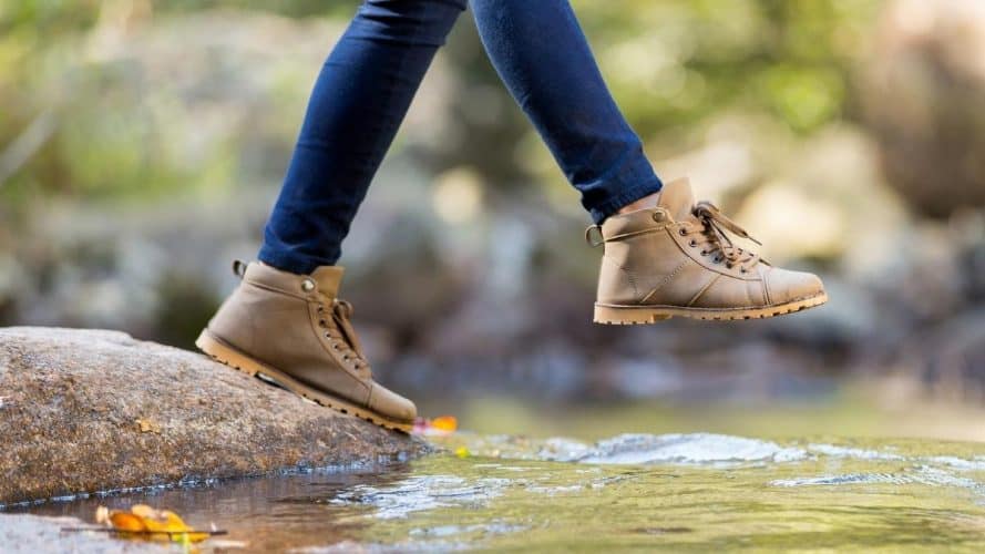 benefit walking in hiking shoes