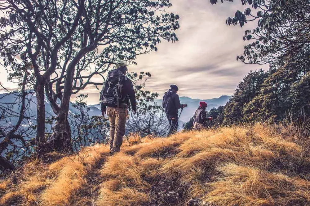 hiking in nature