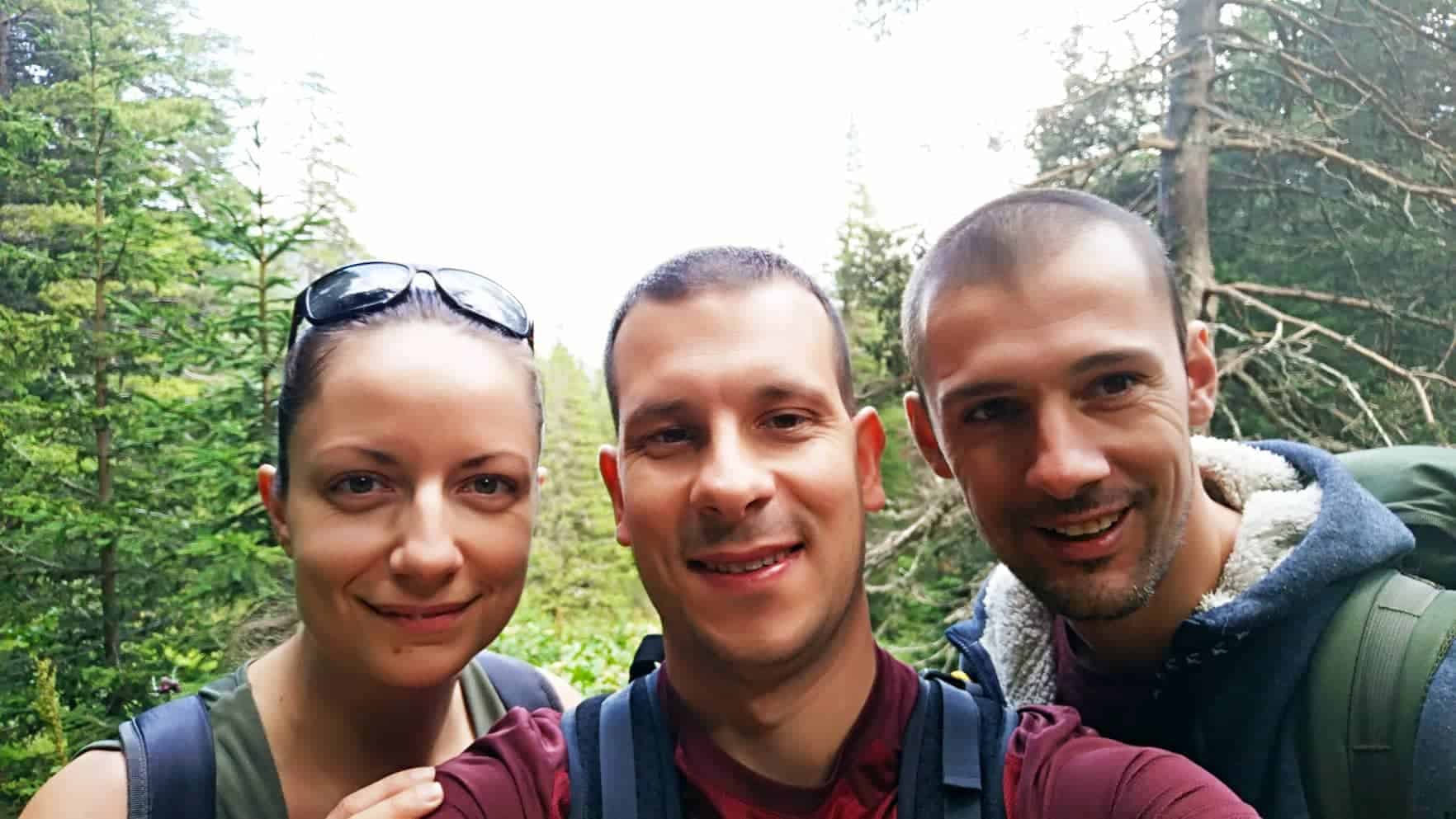 walking in the woods