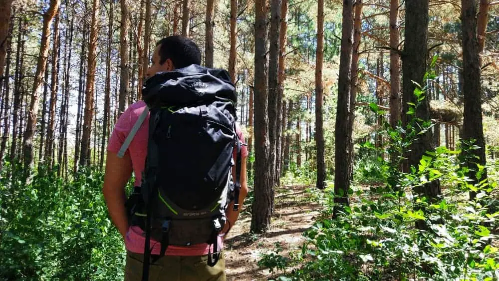 Osprey Stratos 50 L pack in the woods