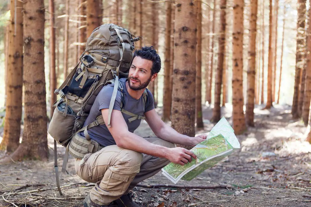 hiker with an extra large hiking backpack