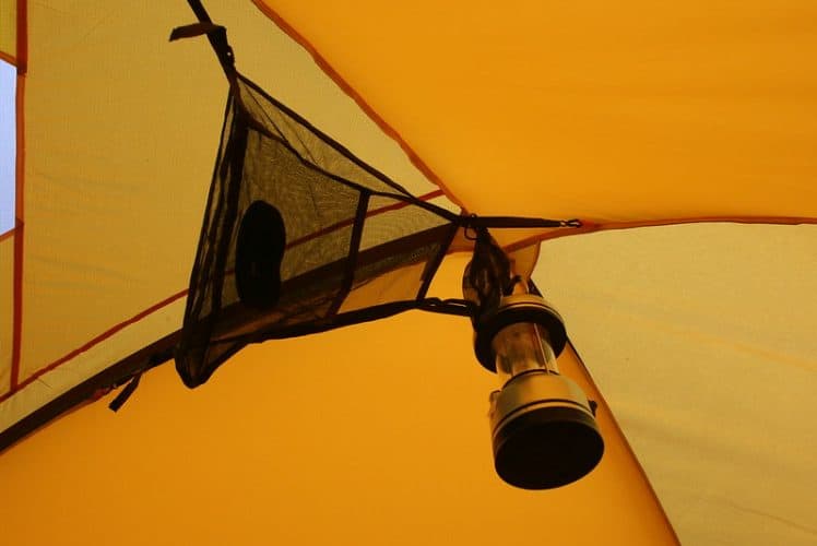 gear loft on a tent